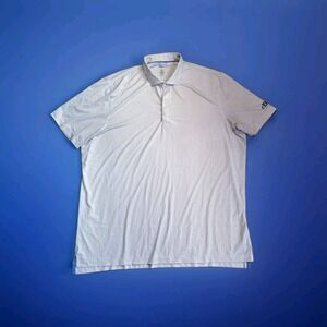 Johnnie-O Polo Shirt Mens XXL Golf White Performance Casual Stretch‎ Geometric